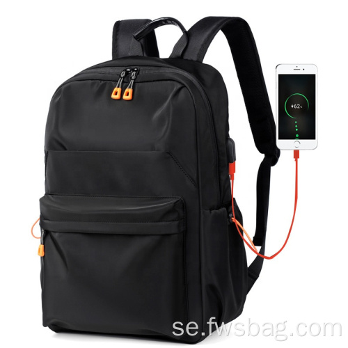 Billig tillverkning av mjuka elektroniska bärbara väskor ryggsäck vattentät USB ryggsäck bärbara väskor för män